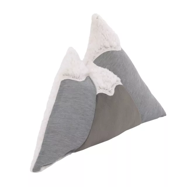 Little Love by NoJo Mountain Shaped Grey and White Toddler Decorative Pillow 2