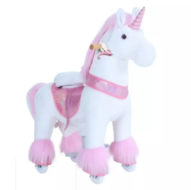 unicorno  rosa cavalcabile 4-9 anni