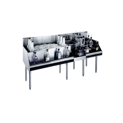 Krowne Metal Royal 1800 Series 60"W Underbar Ice Bin/Cocktail Station