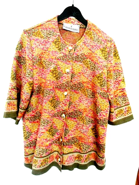 Veste Longue Manches Courtes Chassagnard - Taille 46 - Made In France - Multicolore