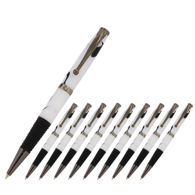 Kit de pluma cómoda, acabado de metal para pistola, paquete de 10, torneado de madera heredado