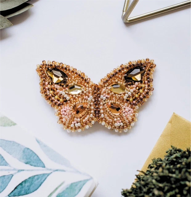 "Hágalo usted mismo Kit de fabricación de joyas Broche alfiler ""Brillo de citrino"" Broches hechos a mano Cuentas