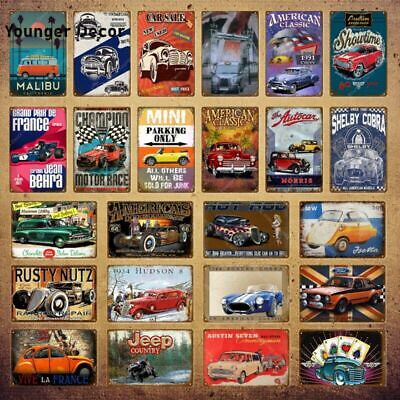 Classic Route American 66 Car Metal Tin Signs Iron Plate Champion Wall Poster