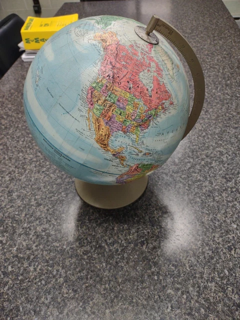 Vintage 12” Replogle Stereo Relief Globe