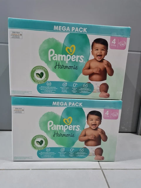Lot 160 couches Pampers HARMONIE taille 4 (9-14 kg)