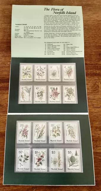 The Flora Of Norfolk Island 1984  Stamp Pack 16 Stamps MNH 2