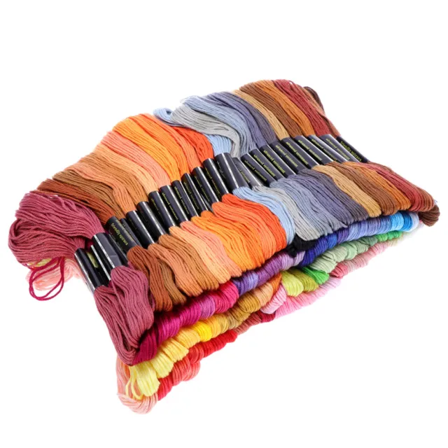 Cotton embroidery thread skeins - Mixed color floss sets for breading