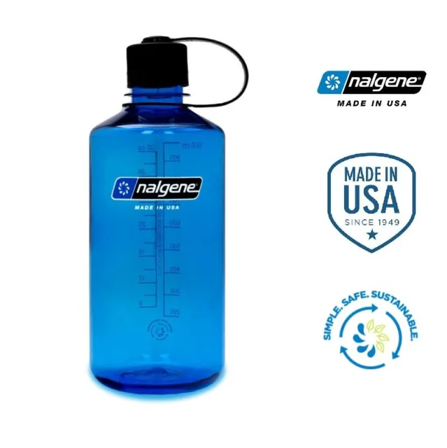 NALGENE NARROW MOUTH WATER BOTTLE BPA FREE BPS FREE 1000ml / 32oz MADE IN USA 3