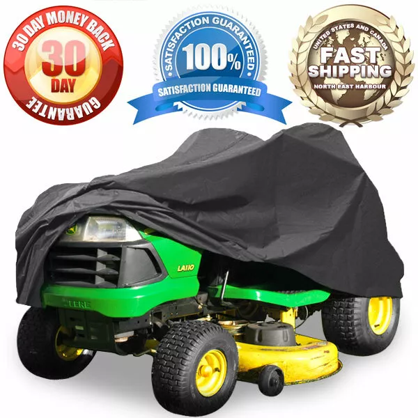 Dark Grey Riding Lawn Mower Cover Grass Garden Tractor Fabric Weather Resist