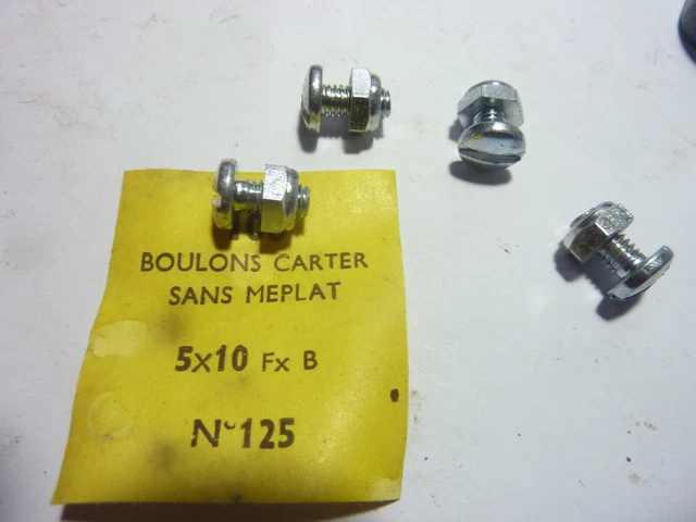 Lot De 6 Vis écrou Fixation Mobylette Vélo - Ancien Stock 5x20 - Tête Bombée