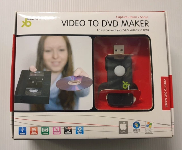 KAISER BAAS CONVERT VHS Video To DVD Maker USB with Software Still in ...