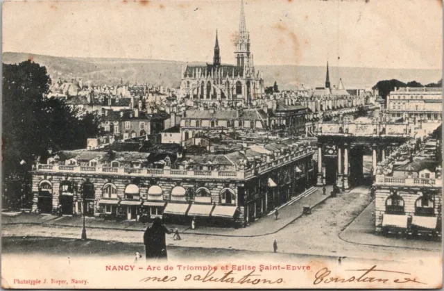 *42522 cpa Nancy - Arc de Triomphe and Church of St Epvre