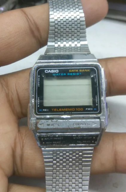Used Casio (696) Dbx-110 Data Bank Digital Watch For Parts & Repair & Watchmaker