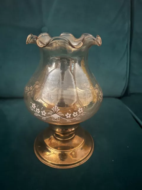 Vintage Brass Lantern Chamber Candle Stick Holder