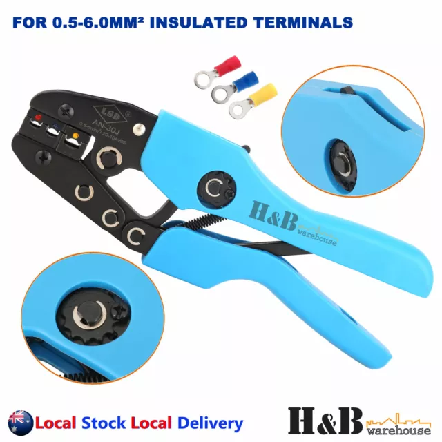 0.5-6 mm² Professional Crimper Crimping Crimp Pliers Insulated Terminals