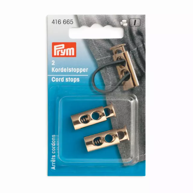 Prym Arrêts de Cordon 2-Loch/9, 7x26mm New Or 2 St 416665