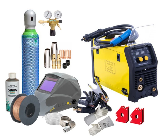 INVERTER WELDING MACHINE MIG 210H SYNERGY MMA/MIG/MAG/WIG LIFT IGBT ...