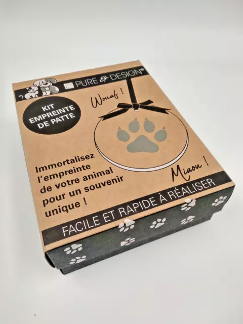 Vilbocr Kit souvenir d'empreintes de pattes pour chien et chat - Cadre  photo avec argile - Cadeau pour les amateurs de chiens et de chats