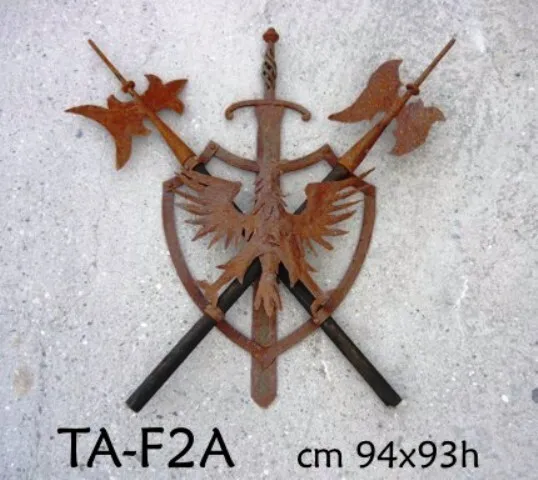 Scudo Stemma Emblema Medievale In Ferro Battuto Aquila