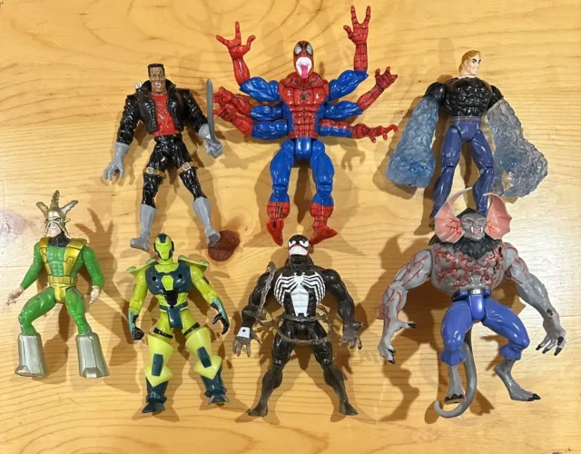 Amazing Spider Man 1996 Marvel Toy Biz Action Figure Lot Electro Morbius