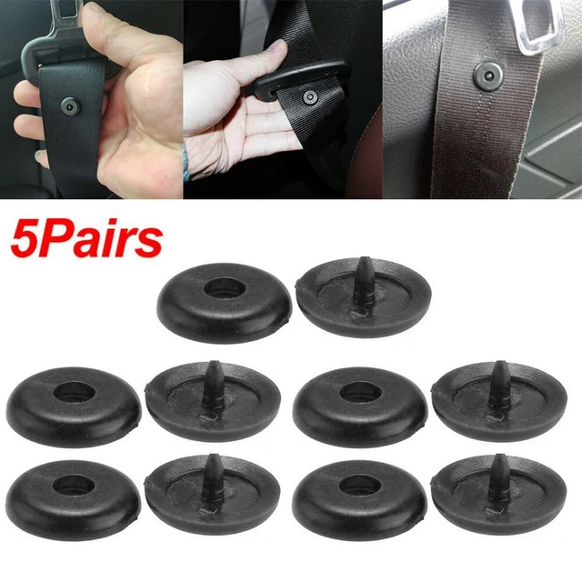 Lot De 4 Paires De Clips Pour Ceinture De Sécurité - Anti-glisse, Noir, Facile à Installer
