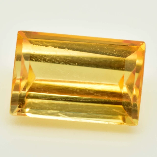 4.00 Cts Natural Ceylon Orange Sapphire Baguette Cut Certified Gemstone
