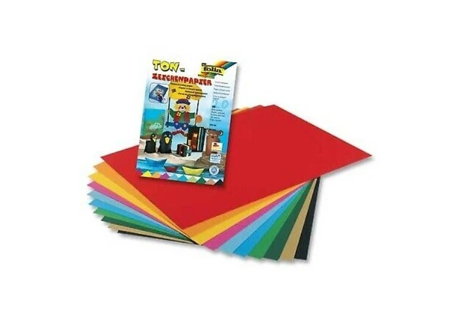 ·•●EMBALAJE ORIGINAL • papel de dibujo de arcilla folia® papel artesanal A4 clasificado por colores 130g/m2 20 bl.