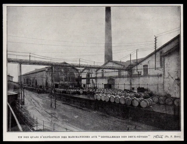 1926  --  Melle  Un  Quai D Expedition De La Distillerie Des Deux Sevres   3M122