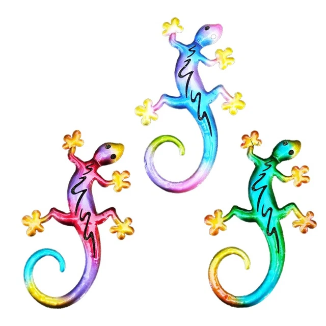 Lizard Sculpture Crafts Inspirational Statue  Art for Outdoor Yard Fence