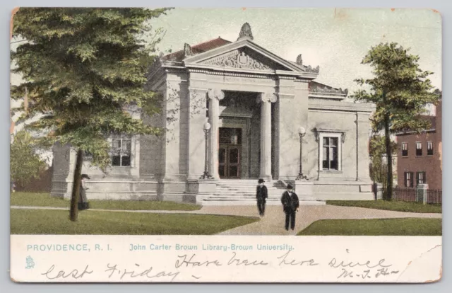 John Carter Brown Library University Providence RI UDB Postcard Vtg Posted 1907