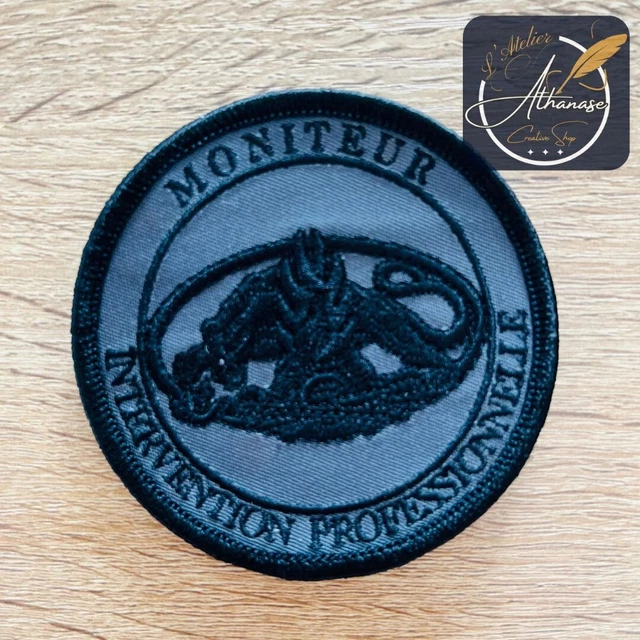 Ecusson AMIP Aide-Moniteur Intervention Professionnelle Gendarmerie Nationale - Sur Scratch - Diamètre 8cm