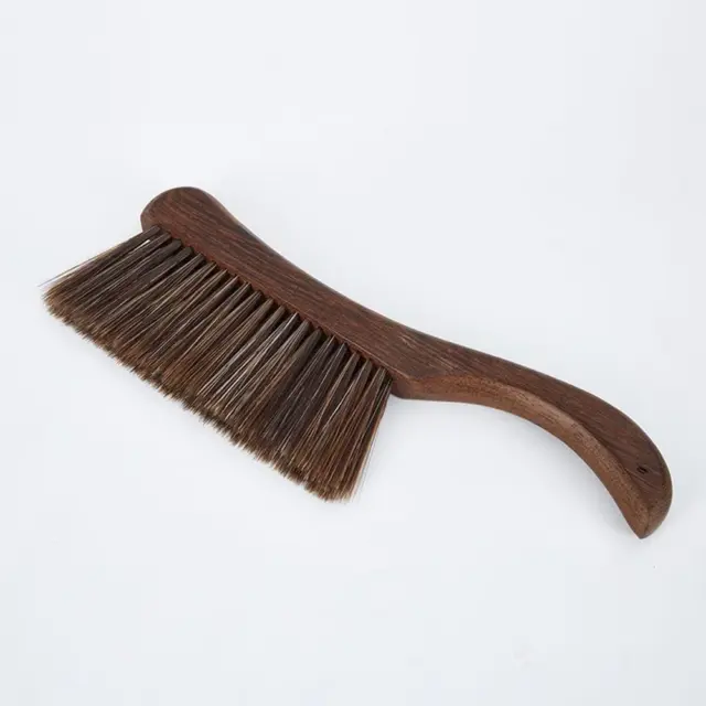 Hand Broom,Bed Brush Hand Broom,Horse Hair Brush with Wood Handle,Extended Bed B