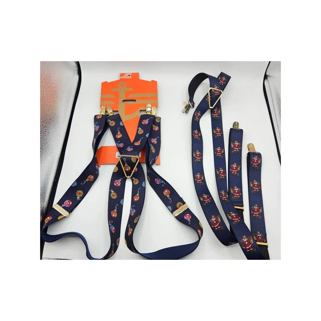 Dockers Christmas Suspenders 2 Pairs One New, One Pre-Owned