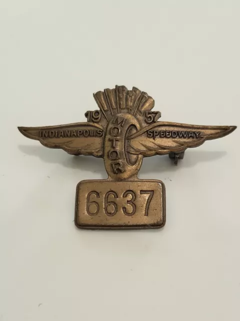 1957 Indy 500 Bronze Pit Badge. Badge # 6637