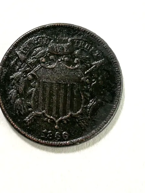 1866 Two Cent Piece in VF  (We Clear)