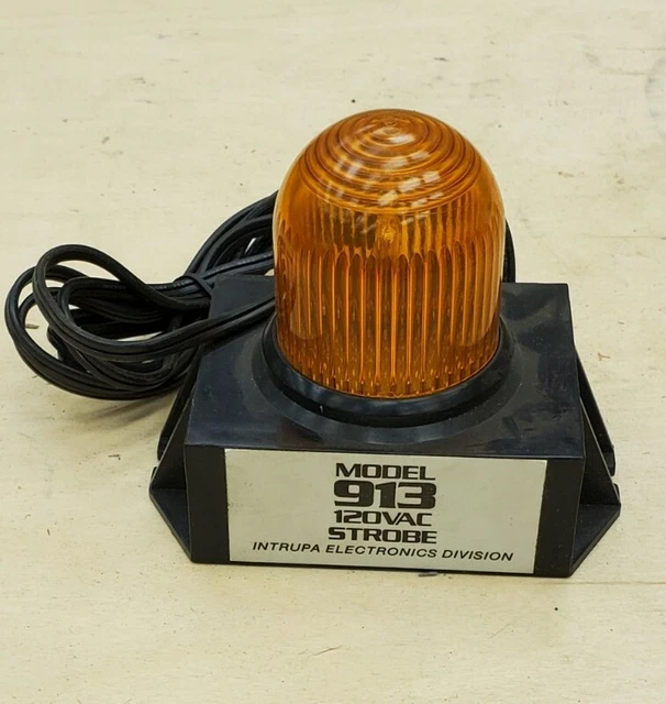 AMBER WARNING STROBE Light operates on 120 VAC Intrupa 913 NEW in Box