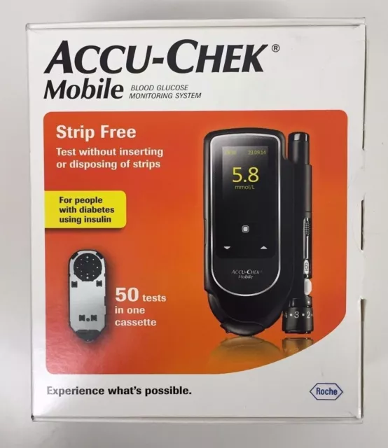 Accu Chek Mobile Sangre Glucosa Diabético Monitor / Metro / Sistema + Test Tiras