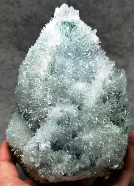 1931g New Find Green Phantom Quartz Crystal Cluster Mineral Specimen Healing