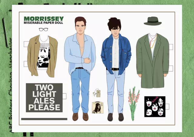 Morrissey Miserable Paper Doll Ltd Ed Print The Smiths Indie Johnny Marr