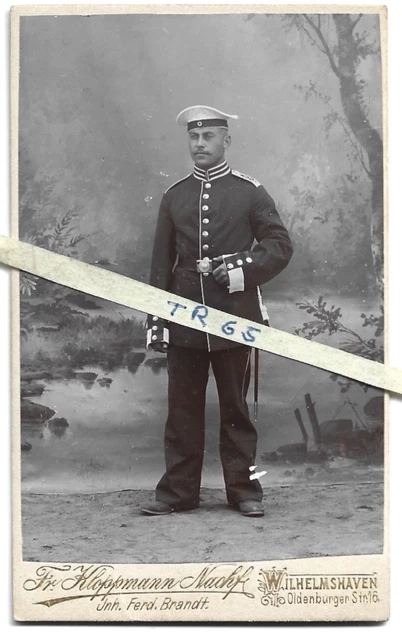 CDV Foto Studio Portrait Wihlelmshaven Marine - Infantriest II. Seebataillon