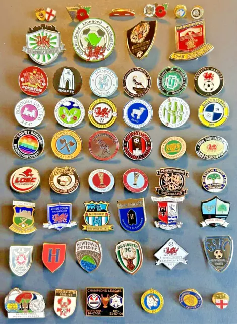 Non league set of  52 Different Football Pin badges