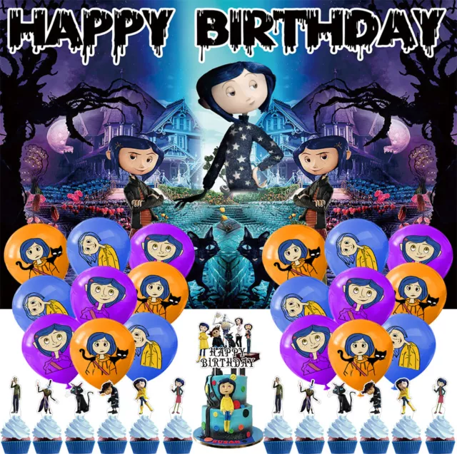  8Pcs Coraline Birthday Party Decorations, Coraline