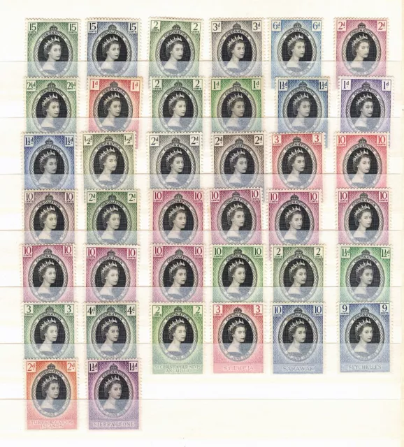 1953 Coronation Commonwealth stamps - all are MH (unless shown as MNH in listing