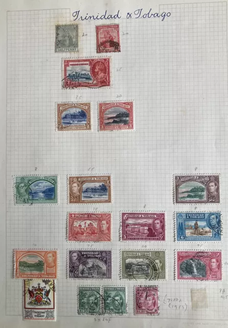 british commonwealth Trinidad & Tobago 19 Used stamps collection (lot 535)