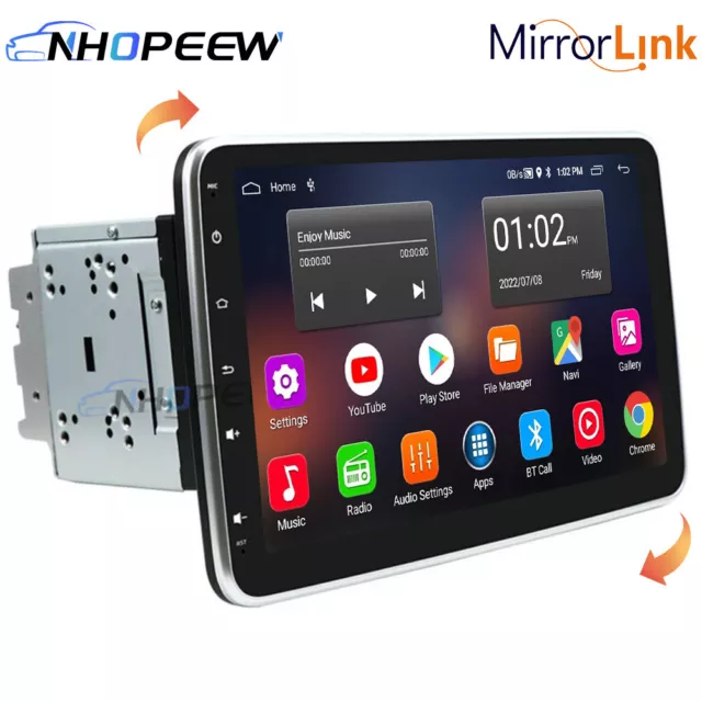 10.1 Zoll 2DIN Android 13 Autoradio Touchscreen Mit GPS Navi USB WiFi Bluetooth