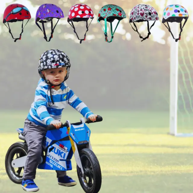 Kiddimoto cycle helmet girls various designs scooter bmx cycle safety wear