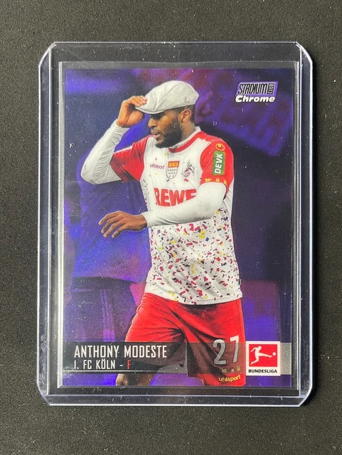 2021-22 Topps Bundesliga Stadium Club Chrome Anthony Modeste Purple 17/299 #57