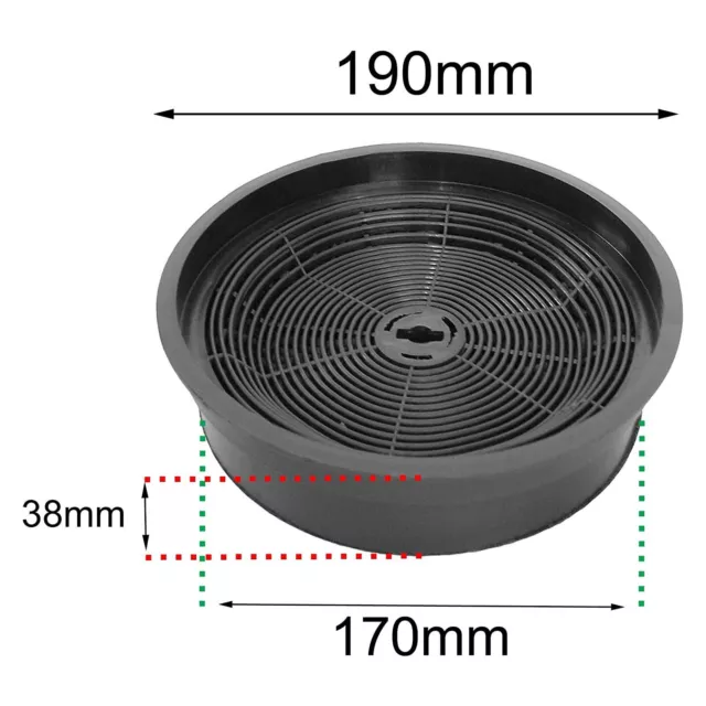 Filters for CDA 3C9 EVP61 EVP91 EVG9 Carbon Charcoal Cooker Hood Extractor x 2 2