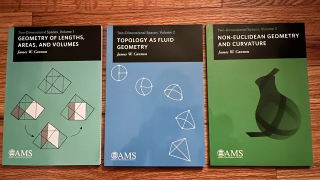 Two-Dimensional Spaces, Vols 1-3, [Geometry, Topology, Non-Euclidian], by Cannon