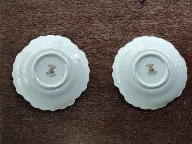 2 x Adderley Floral Bone China Plate Made in England Vintage 12cm 2